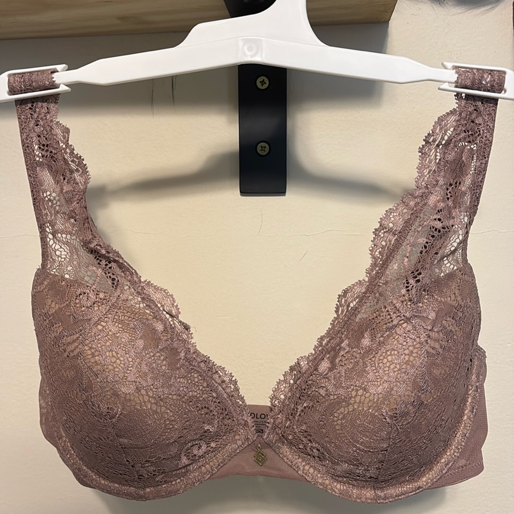 Third Love 24/7 Lace Contour Plunge Bra 32 C 1/2